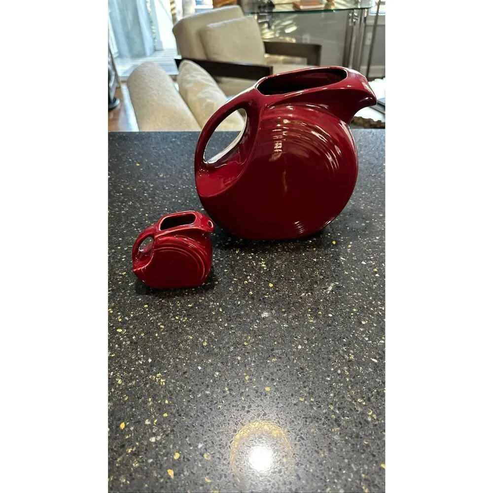 Fiesta Cinnabar Large and Mini Disc Pitcher